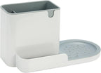 Amazon Basics Kitchen Sink Organizer/Sponge Holder, Large, White