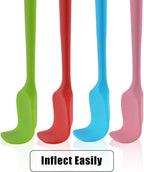 Silicone Spatulas, 10.6 inch Rubber Spoon Spatula Heat Resistant One Piece Design Seamless Non-Stick Spoonulas Flexible Scrapers Baking Mixing Tool (4 Pcs)