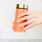 Juice Bottles - 4 Pack Wide Mouth Glass Bottles with Lids - for Juicing, Smoothies, Infused Water, Beverage Storage - 10oz, BPA Free, Stainless Steel Lids, Leakproof, Reusable, Borosilicate