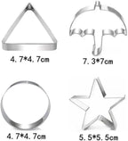 Korean Dalgona Cookie Cutter - Stainless Steel Cookie Cutters Biscuit Molds, Chocolate Molds, Umbrella Star Triangle Circle Cookie Cutter - Sugar Biscuit Kit for Family And Party Game 6PC Set