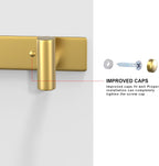 VAEHOLD Hat and Coat Wall Mount Rack - Hooks for Robes, Bags, Keys, and Towels - Bathroom Towel Hanger Organizer (Gold, “T“ Shape 5 Hooks 1 Pack)