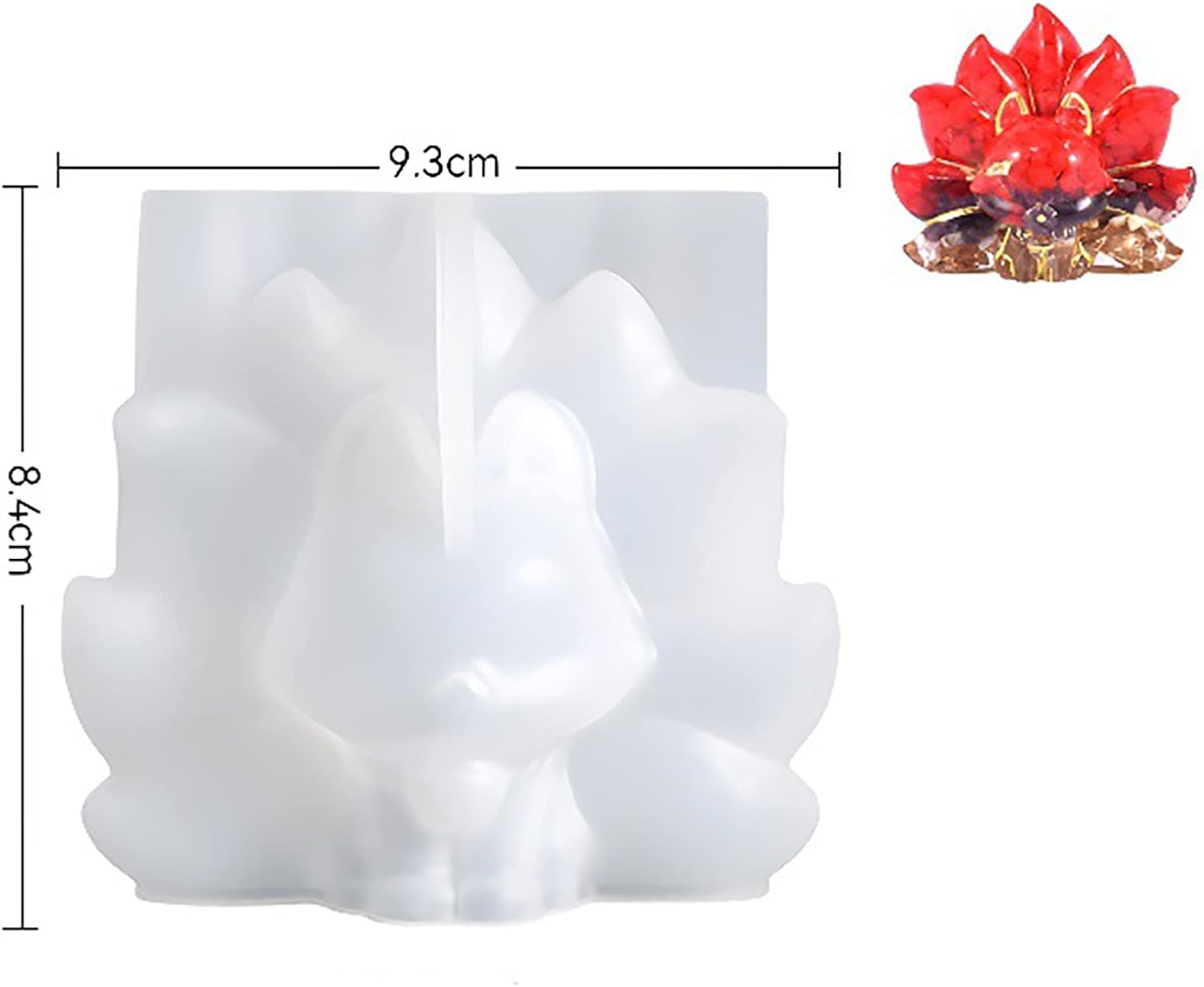 Tail Fox Molds Fox Resin Mold - Resin Casting Silicone Molds for Home Decor & Candle Making Wave Spiral Mold