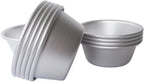 Aluminum Alloy Tart Pan, 3 Inch Cute Flan Mold, 10 Pieces Egg Tart Molds for Baking Pastel de Nata, Pie, Tartlet, Popover - Silver Tin