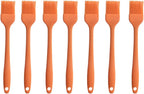 Silicone brush, Oil Brush for BBQ Kitchen Cooking Baking and Grilling (7 PCS,orange)