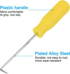 PATIKIL O-Ring 90 Degree Picks 142mm, 2 Pcs Oil Seal Gasket Precision Screwdriver Puller Remover Removal Tool, Yellow