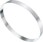 HARFINGTON Round Cake Ring 7.87 x 1 Inch Seamless Stainless Steel Pastry Mousse Dessert Ring Mirror Coating for Baking Cooking English Muffins Crumpet Making Tool