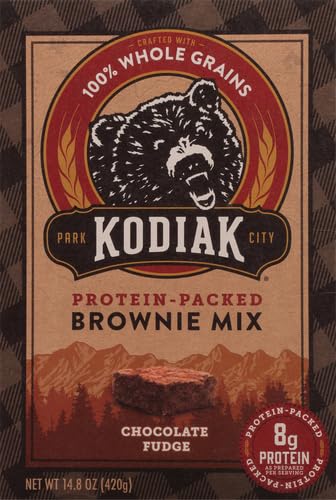 Kodiak Brownie Baking Mix, Chocolate Fudge, High Protein,100% Whole Grains, (Pack of 1)