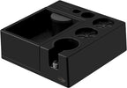 IKAPE Espresso Knock Box, Espresso Coffee Organizer Box Fit for Storage 51, 54, 58MM Espresso Tamper, Distributor, Portafilter & Puck Screen Accessories, Plastic Station Base(Black)