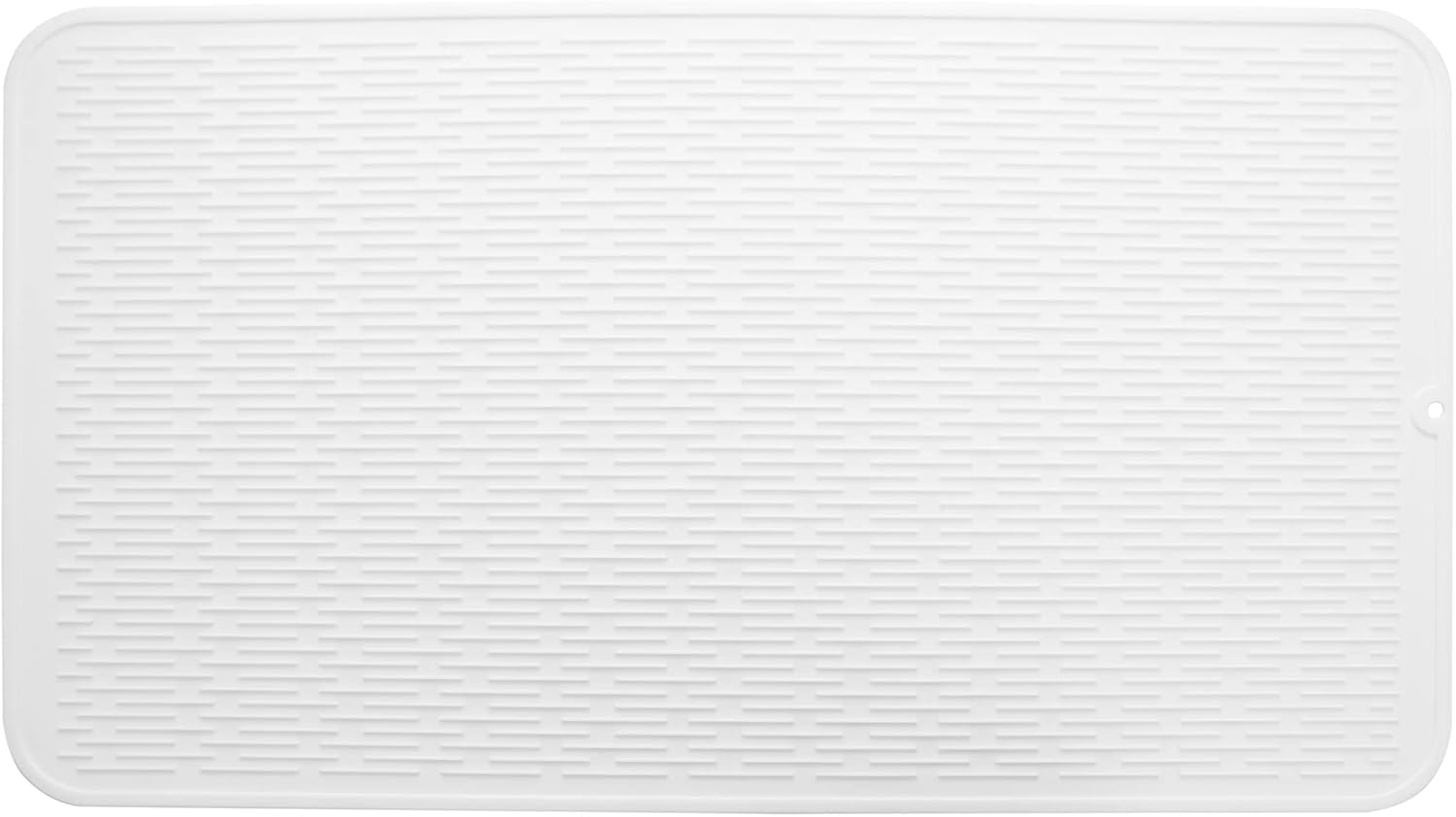 Silicone Dish Drying Mat for Multiple Usage,Easy clean,Eco-friendly,Heat-resistant Silicone Mat for Kitchen Counter or Sink,Refrigerator or Drawer Liner White 4XL 32 inches x 18 inches