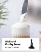 4-in-1 Electric Milk Frother and Steamer with Auto Temperature Control, Warm & Cold Foam Maker, Fast Frother for Coffee, Latte, Hot Chocolate, Cappuccino, Macchiato, White