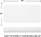 Silicone Dish Drying Mat for Multiple Usage,Easy clean,Eco-friendly,Heat-resistant Silicone Mat for Kitchen Counter or Sink,Refrigerator or Drawer Liner White 5XL 36inches x 18inches