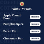 Victor Allen's Coffee Autumn Favorites Coffee Variety Pack SSC (Apple Crumb Donut, Pumpkin Spice, Pecan Pie, Cinnamon Bun), 96 Count, Single Serve Coffee Pods for Keurig K-Cup Brewers