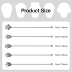 Skull Shape Swizzle Sticks, Reusable Stainless Steel Coffee Beverage Stirrers Cocktail, 5-Pack Drink Stir Sticks for Bar Party Home Office (Silver)