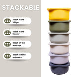 Babadoh Pizza Making Accessories | Pizza Dough Proofing Containers with Lids | Set of 3 | Dough Colour | Original Size (make 12" Pizzas)