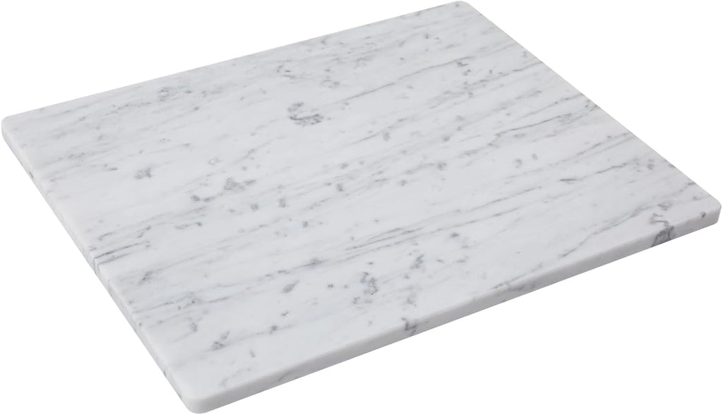 Carrara White Marble Cutting Board, 16x20 Inch Large Marble Pastry Board With Non-Slip Feets-Wedding Gift, Housewarming Gifts, Pack Of 1 Piece