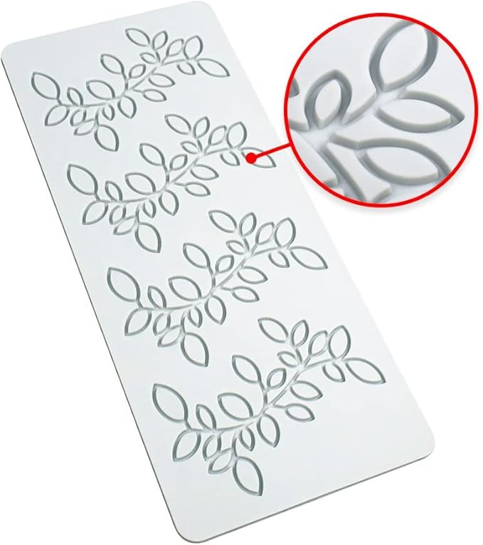 Hollow Leaf Silicone Mold Chocolate Candy 3D Hollow Leaf Candy Mold Food Cooking Meals Decorations Fondant Mold Polymer Clay Molds (Leaf N_8.76x3.72x0.12inch)