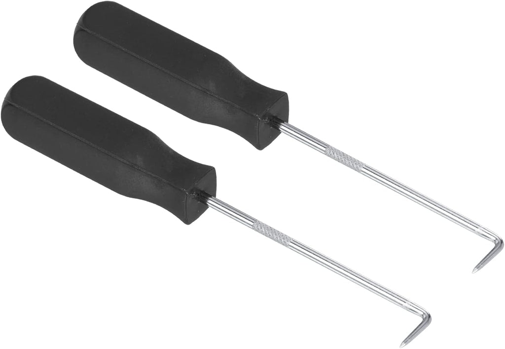 PATIKIL O-Ring 90 Degree Picks 142mm, 2 Pcs Oil Seal Gasket Precision Screwdriver Puller Remover Removal Tool, Black