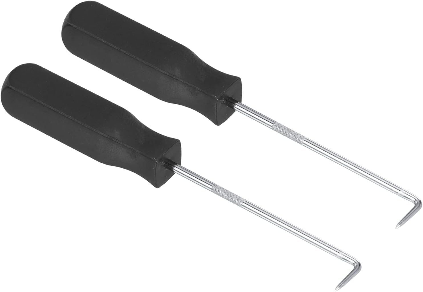 PATIKIL O-Ring 90 Degree Picks 142mm, 2 Pcs Oil Seal Gasket Precision Screwdriver Puller Remover Removal Tool, Black