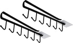 eywlwaar Cabinet Mug Holder Mug Cups Cabinet Mug Hooks Kitchen Storage Hanging Hooks (2 Pack-Black)