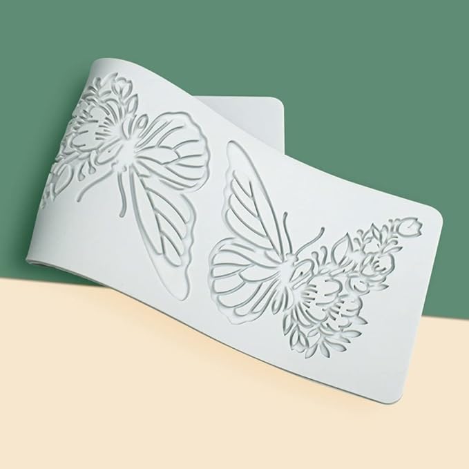 Hollow Leaf Silicone Mold Chocolate Candy 3D Hollow Leaf Candy Mold Food Cooking Meals Decorations Fondant Mold Polymer Clay Molds (Butteryfly L_11.24x3.6x0.12inch)