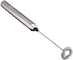 Milk Frother Handheld Electric Milk Foamer Portable Mini Mixer Machine Stainless Steel Touch Handheld Espresso Mixer Battery Operated Frother Coffee Stirrer Maker for Hot Chocolate Coffee