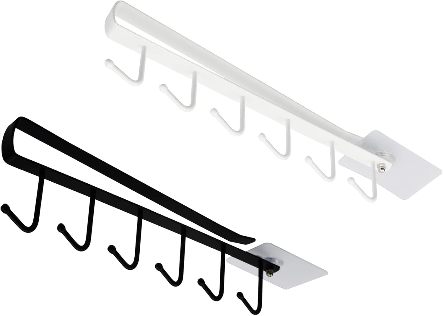 eywlwaar Mug Cups Cabinet Mug Hooks Kitchen Storage Hanging Hooks (Black+White)