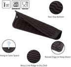 Silicone Dish Drying Mat for Multiple Usage,Easy clean,Eco-friendly,Heat-resistant Silicone Mat for Kitchen Counter or Sink,Refrigerator or Drawer Liner Coffee S 12 inches x 6 inches