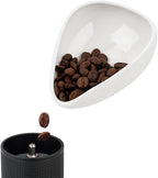 watchget Ceramic Coffee Dosing Cup & Tea Storage Tray, Single Dose Measuring Container for Coffee Beans & Loose Leaf Tea Dosing Vessel, White