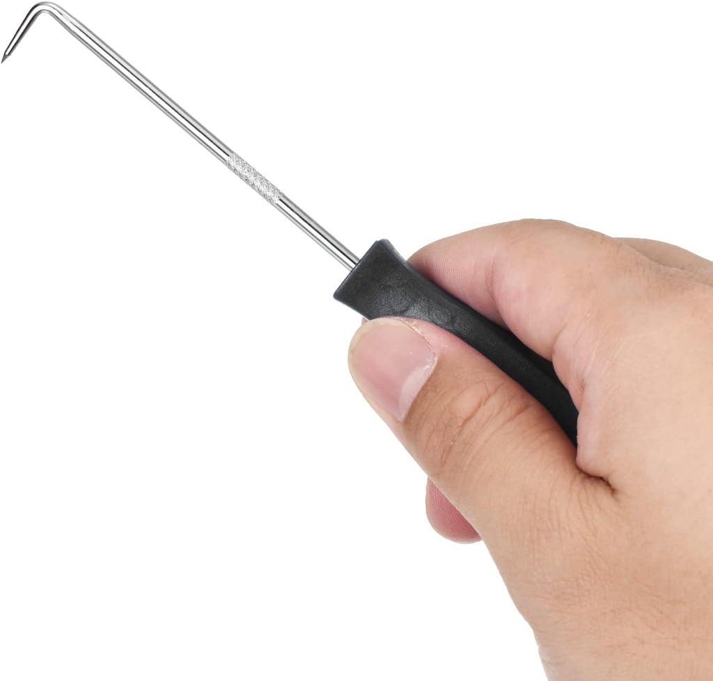 PATIKIL O-Ring 90 Degree Picks 142mm, 2 Pcs Oil Seal Gasket Precision Screwdriver Puller Remover Removal Tool, Black