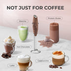 Zulay Kitchen Powerful Milk Frother Wand With 4 AA Duracell Batteries - Ultra Fast Handheld Drink Mixer - Electric Whisk Foam Maker for Coffee, Lattes, Cappuccino, Matcha & Creamer -