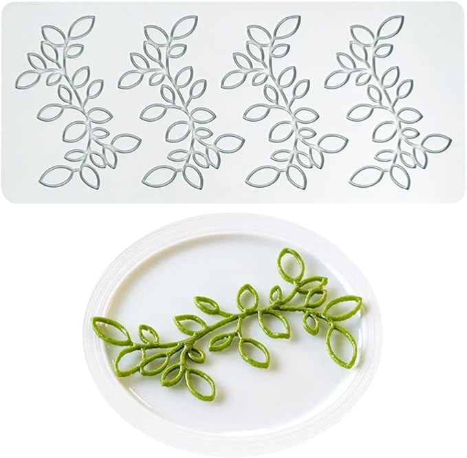 Hollow Leaf Silicone Mold Chocolate Candy 3D Hollow Leaf Candy Mold Food Cooking Meals Decorations Fondant Mold Polymer Clay Molds (Leaf N_8.76x3.72x0.12inch)
