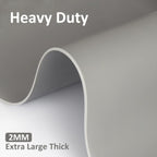 Silicone Mats for Kitchen Counter Thicker Extra Large Heat Resistant Mats Countertop Protector Liners for Bottom of Oven Air Fryer Coffee Maker, 24" x 16" x 2 mm, Grey