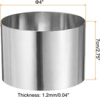 HARFINGTON Round Cake Ring 4 x 2.75 Inch Seamless Stainless Steel Pastry Mousse Dessert Ring Mirror Coating for Baking Cooking Making Tool