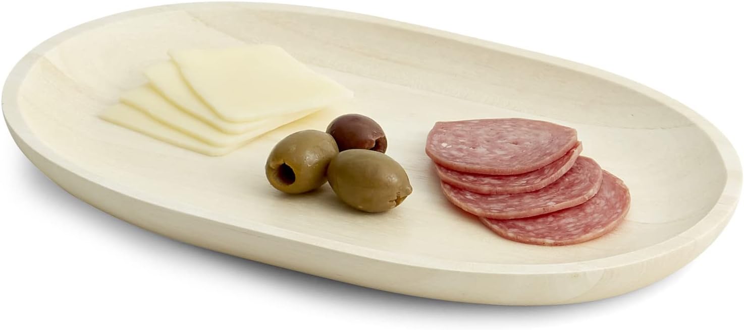 Woodard & Charles Set of 4 Personal Serving Trays – Perfect for Charcuterie, Breakfast Baked Goods, Sushi, Crudites