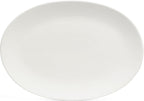 over&back Coupe Stoneware Serving Platter - Elegant 1-Piece Oval Serving Platter to Complete Your Kitchen Set - 16.4" x 11.5" - Semi-Matte White