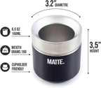 Matte 6.5 oz Yerba Mate Gourd and Bombilla Set - Includes DS Pro Box - BPA Free Yerba Mate Set Kit with Mate Straw, Elegant Design, Non-Slip Base (Black)