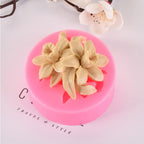 3 Pack Silicone Mold - 3D Flower Shapes: Rose, Peony & Round for Resin Candle & Soap Making