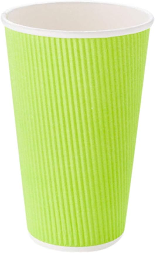 Restaurantware 12 Ounce Double Wall Disposable Coffee Cups, 500 Insulated Green Paper Tumblers with Rolled Rim Design, Lids Sold Separately for Hot Drinks like Tea, Hot Chocolate and More
