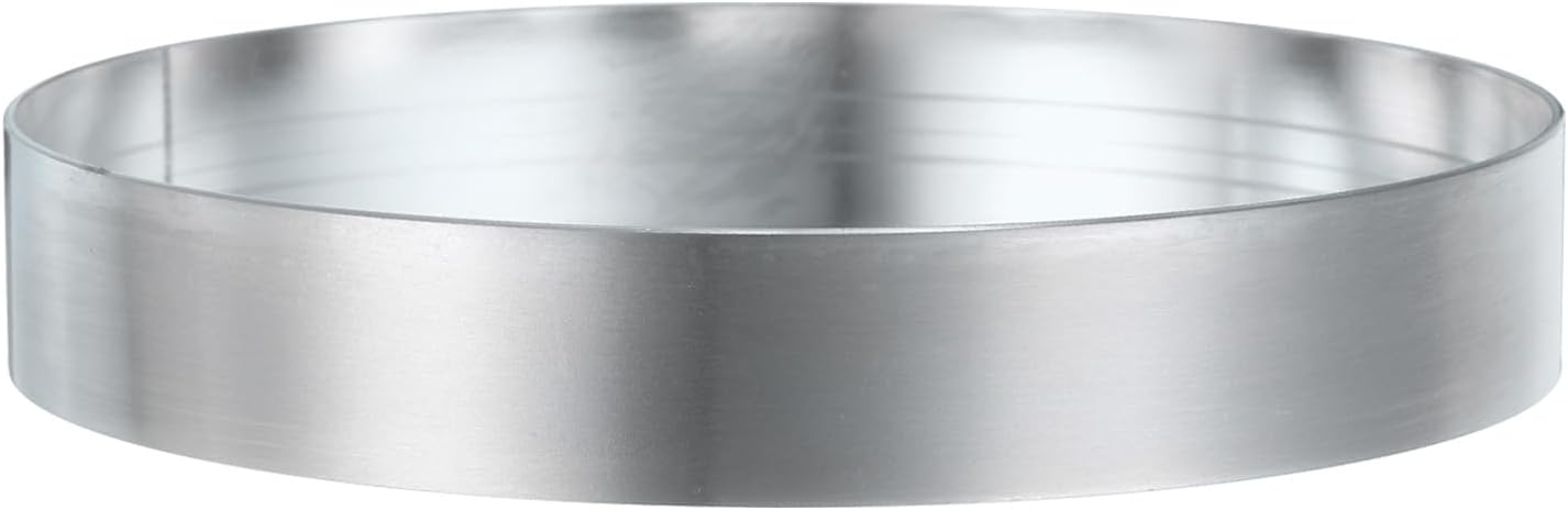 HARFINGTON Round Cake Ring 4.72 x 1 Inch Seamless Stainless Steel Pastry Mousse Dessert Ring Mirror Coating for Baking Cooking English Muffins Crumpet Making Tool