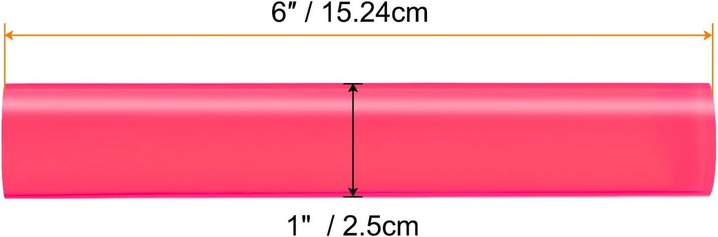 HARFINGTON Acrylic Clay Roller 6 Inch x 1 Inch Solid Non-Stick Plastic Round Tube Roller Polymer Clay Rod Fondant Rolling Pin for Shaping, Sculpting, Modeling DIY Crafts, Rose Red