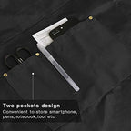 Mignongirl Crossback Apron with Pockets x2,Split Apron with Adjustable Straps,M-XXL
