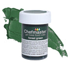 Chefmaster Forest Green Gel Food Coloring | Vibrant Color | Professional-Grade Dye for Icing, Frosting, Fondant | Baking & Decorating | Fade-Resistant | Easy-to-Use | Made in USA | 1 oz