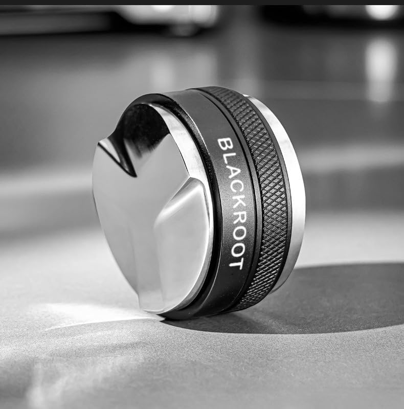 BLACKROOT 51mm Precision Coffee Distributor and Tamper, Dual Head Leveler Tool with Adjustable Depth for Consistent Espresso Puck Prep, Fits 51mm Portafilters