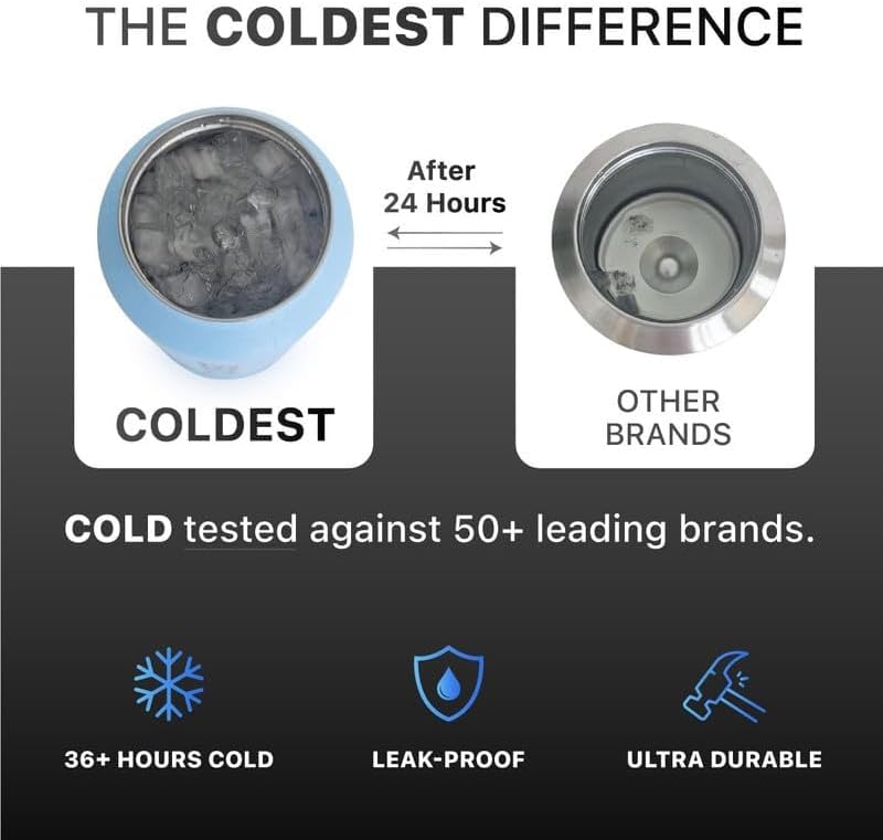 Coldest Insulated Water Bottle with Straw Lid - Stainless Steel Metal Insulated Bottle for Men & Women (Epic White, 32 oz)