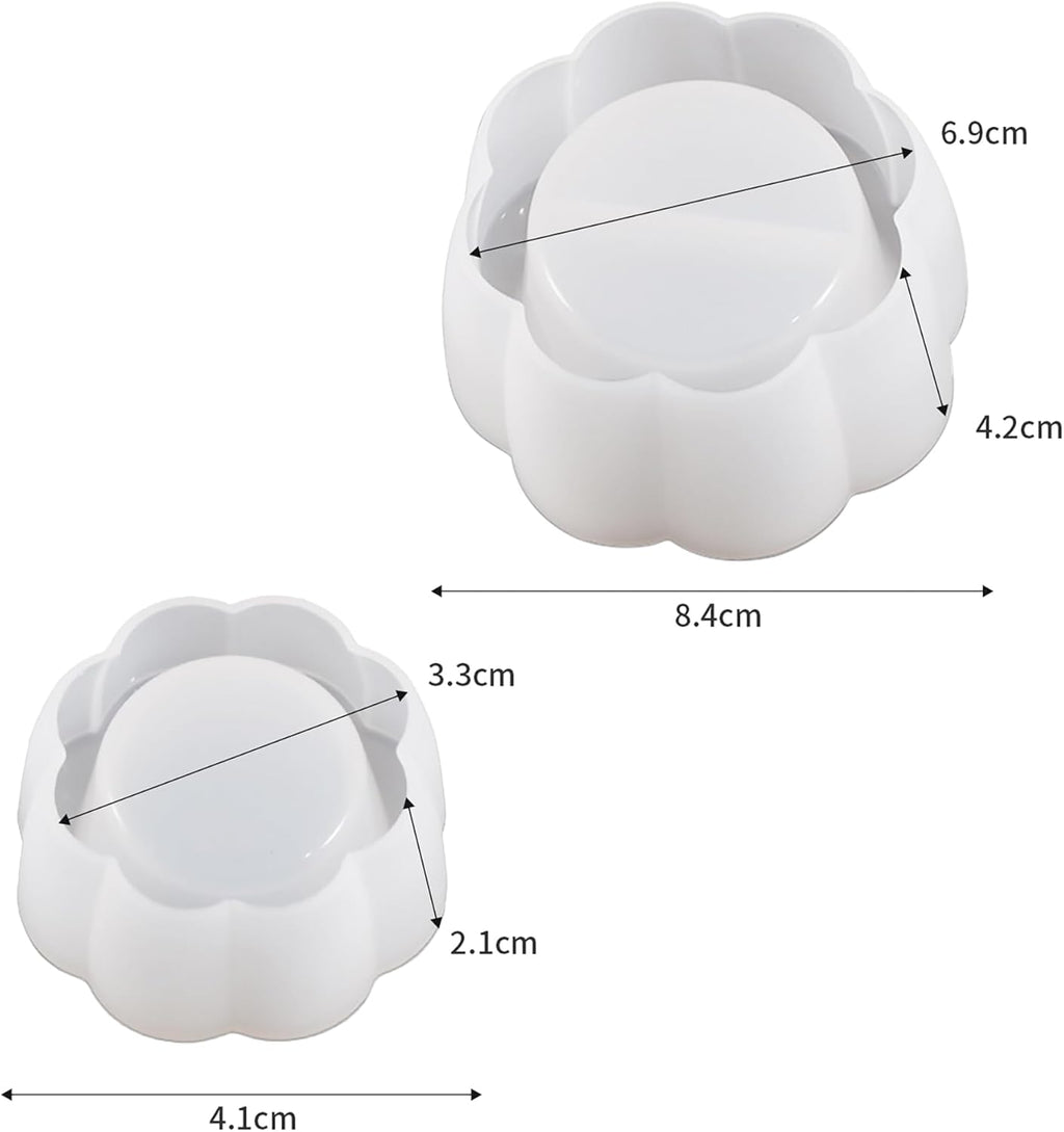 2 Pack Flower Pot Succulent Candle Mold Resin Casting Silicone Molds for Home Decor & Candle Making Wave Spiral Mold