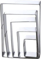 5Pcs Rectangle Cookie Cutter Set, Stainless Steel Biscuit Baking Molds Fondant Cake Cookie Cutter Rectangle Shaped Cutter