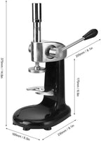 Coffee Tamper, Stainless Steel Manual Quantitative Coffee Tamper Powder Pressing Machine Espresso Tamper Coffee Bean Press with 2 Base, for Commercial and Home Use