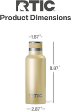 RTIC 16oz Journey Bottle Metal Stainless Steel Vacuum Insulated, BPA Free, Reusable, for Water, Hot and Cold Drinks, Travel, Sports, Camping, Sunlight Glitter