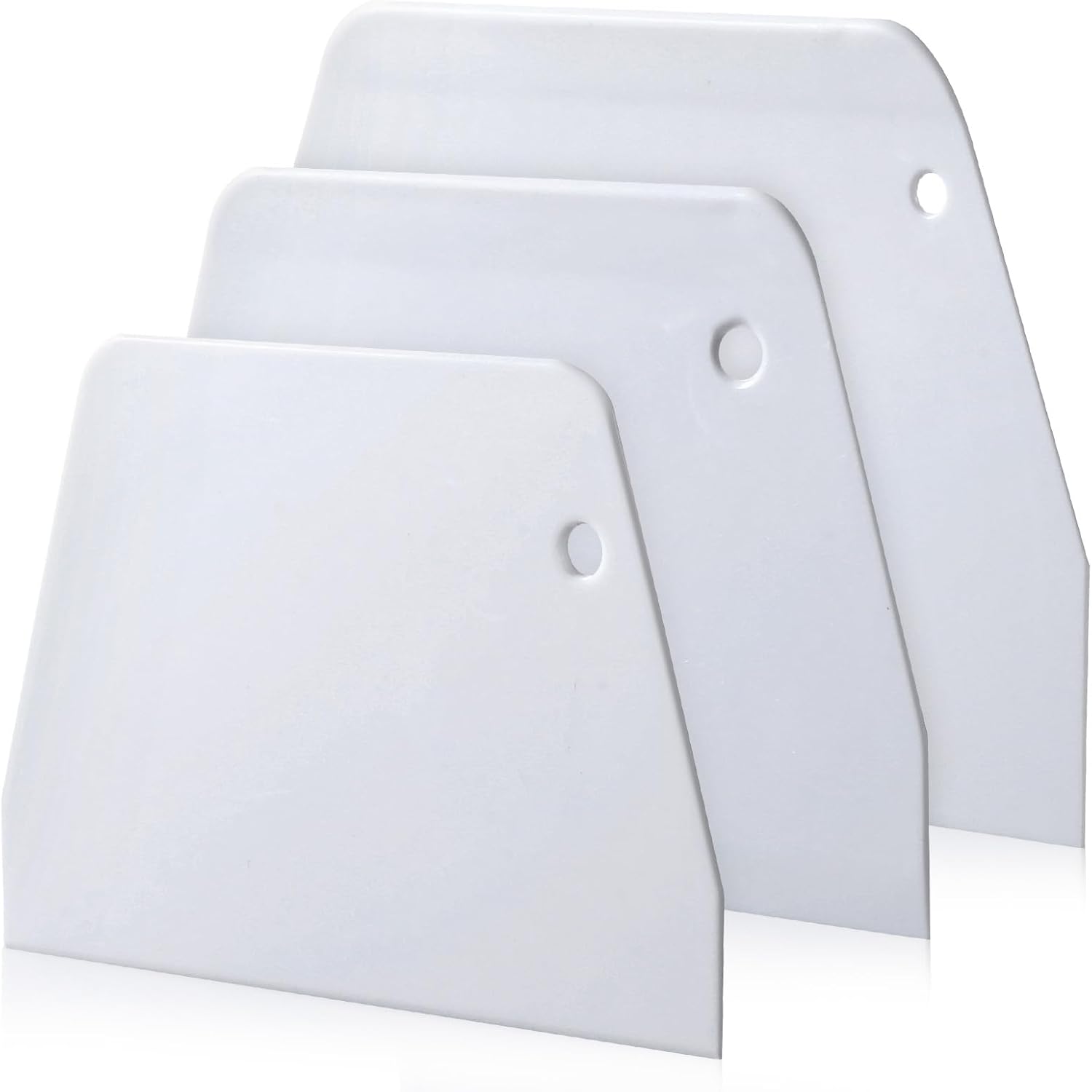 3 Pcs Plastic Dough Scraper Food Scraper Bowl Scraper Set Dough Cutters for Bread Cake Pastry Pizza Making