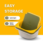 Babadoh Pizza Making Accessories | Pizza Dough Proofing Containers with Lids | Set of 3 | Multi Yellow (1 Dough, 1 Olive, 1 Yellow) | Original Size (make 12" Pizzas)